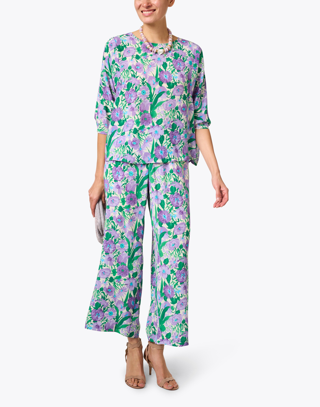 Women's Printed Silk Pyjamas Pants by Max Mara