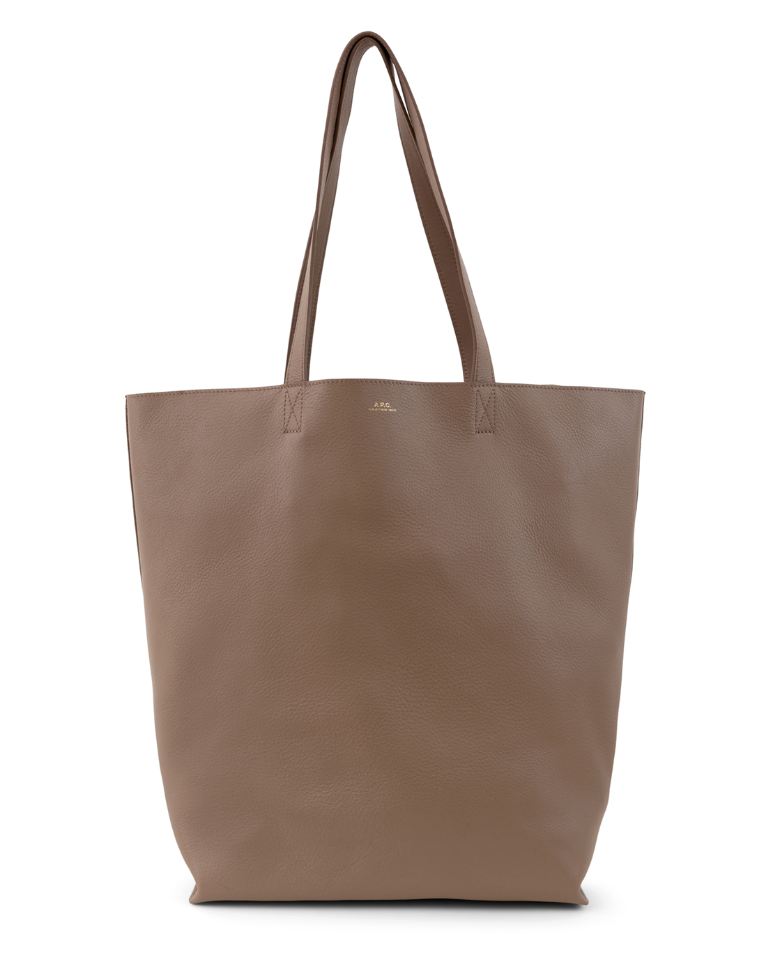 Maiko Taupe Leather Tote Bag | A.P.C.