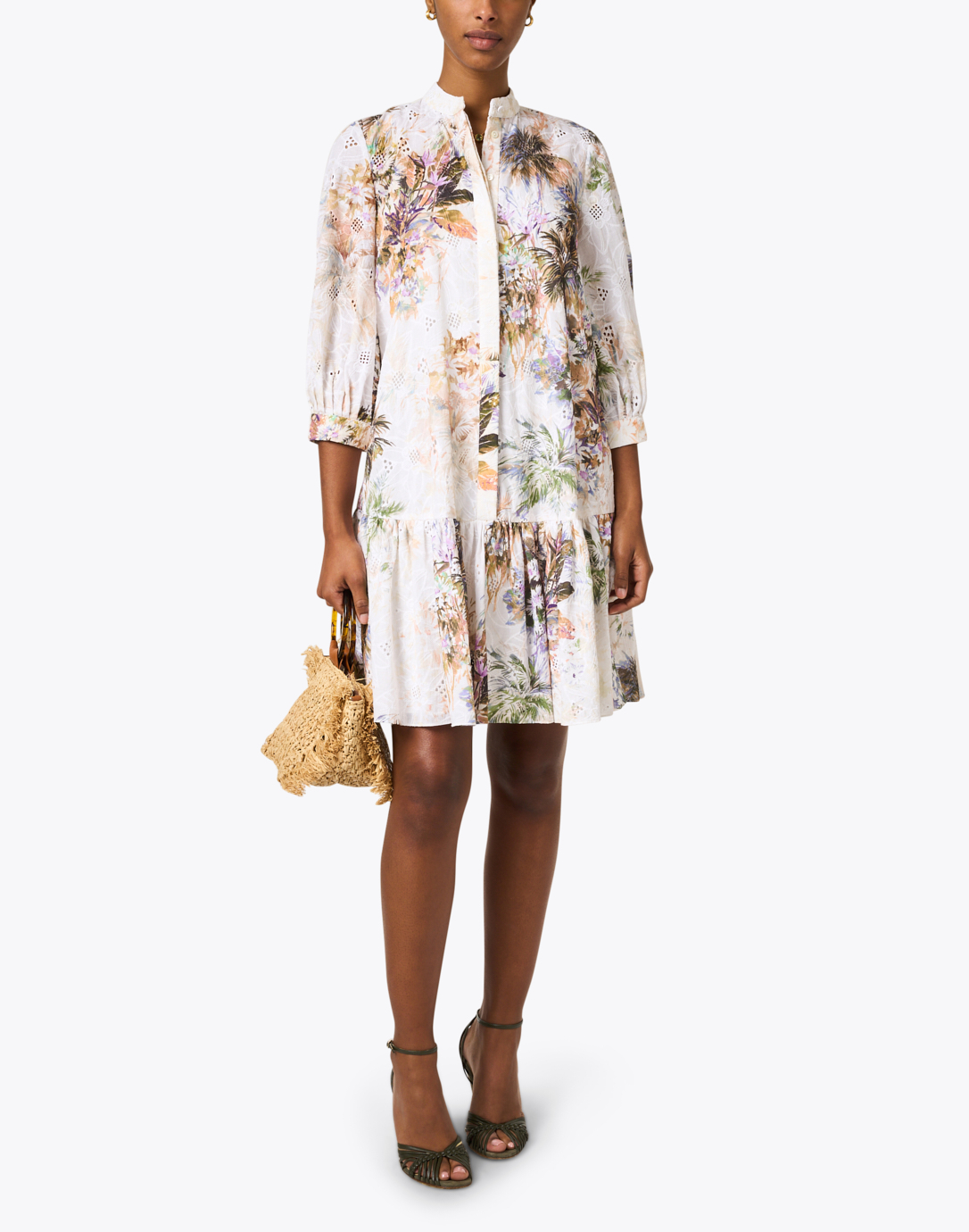 Emery White Print Eyelet Dress | Kobi Halperin