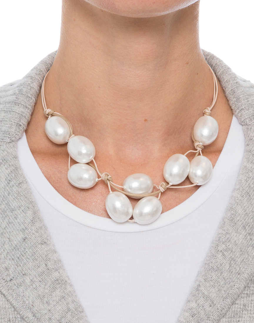 Cotton Pearl Sand Necklace | Deborah Grivas | Halsbrook