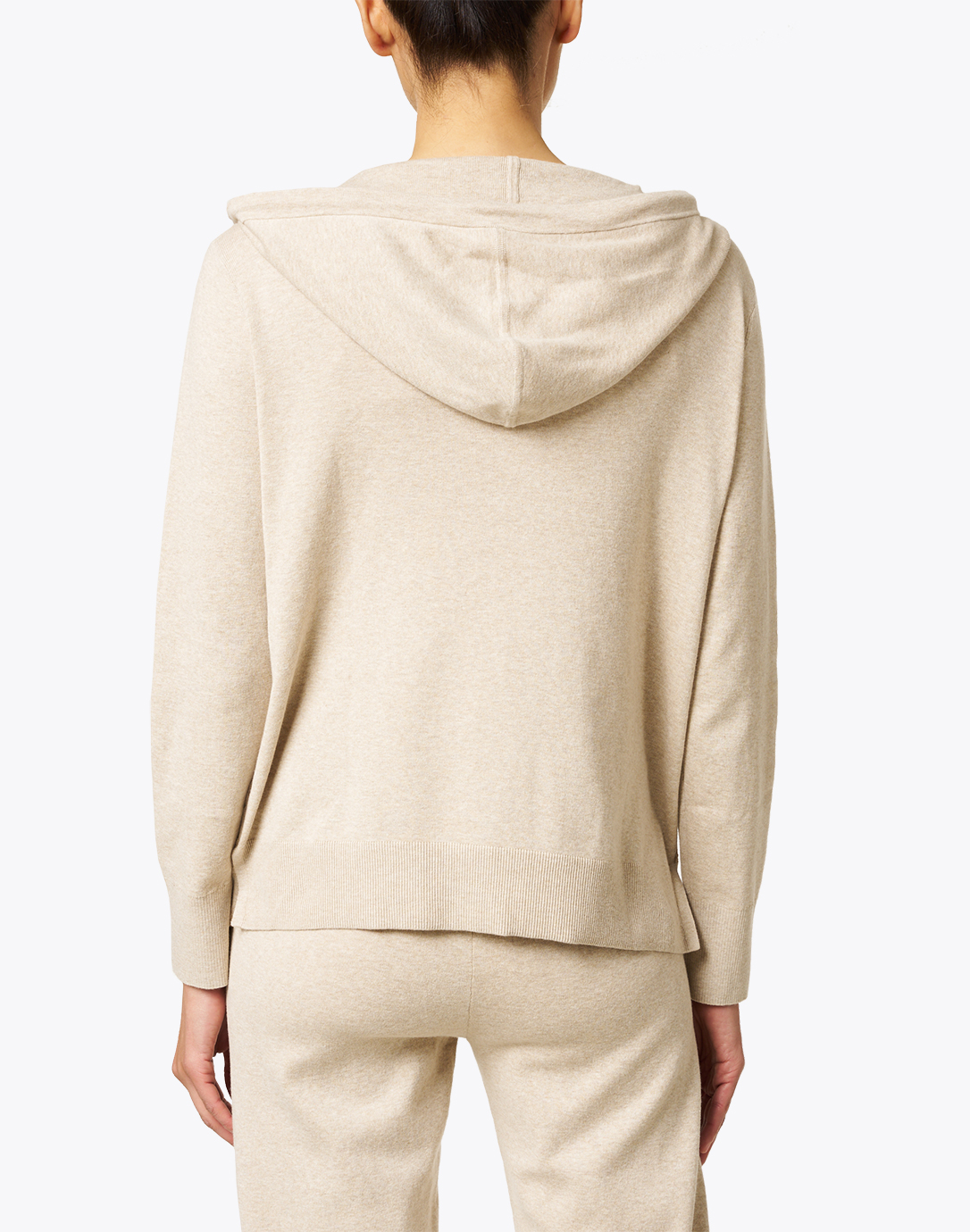 Beige Cotton Zip Up Cardigan | Repeat Cashmere | Halsbrook