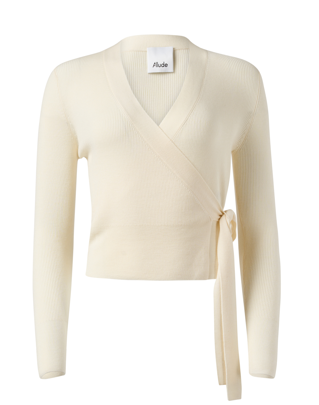 Cream Wool Wrap Cardigan