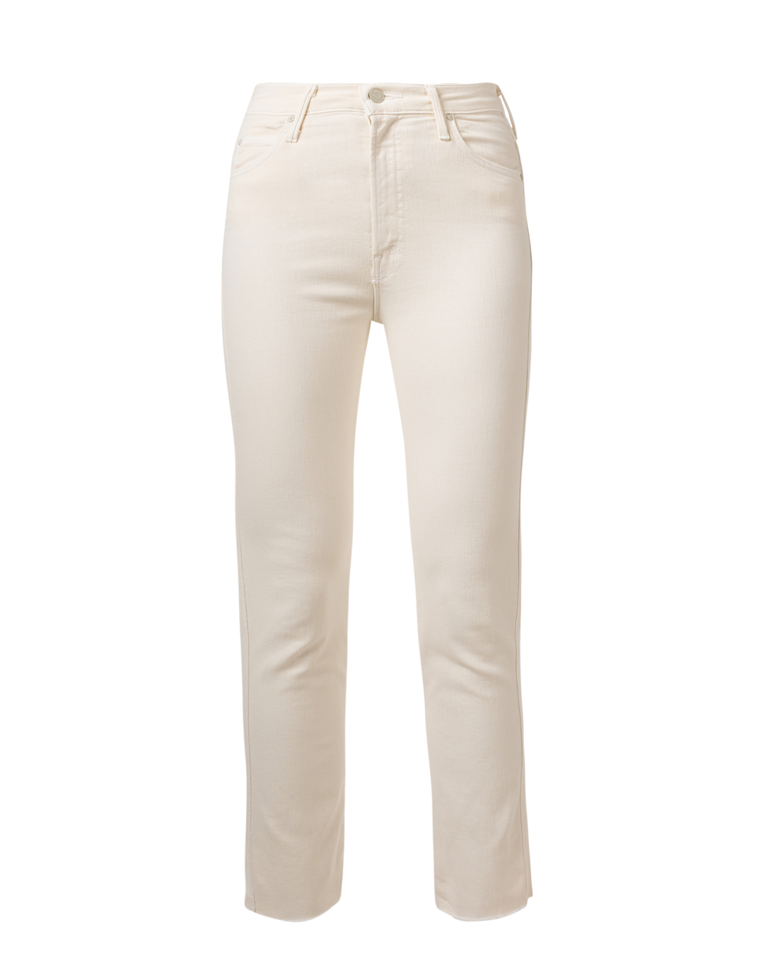 Textured Ankle-Length Pants with Embroidered Hems