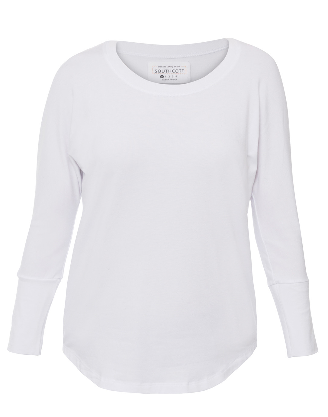 White Scoop Neck Bamboo-Cotton Top | Southcott