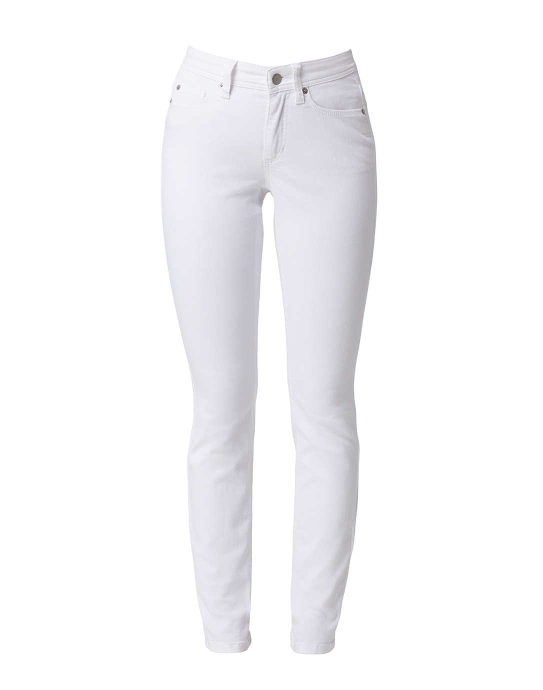 white stretch denim jeans