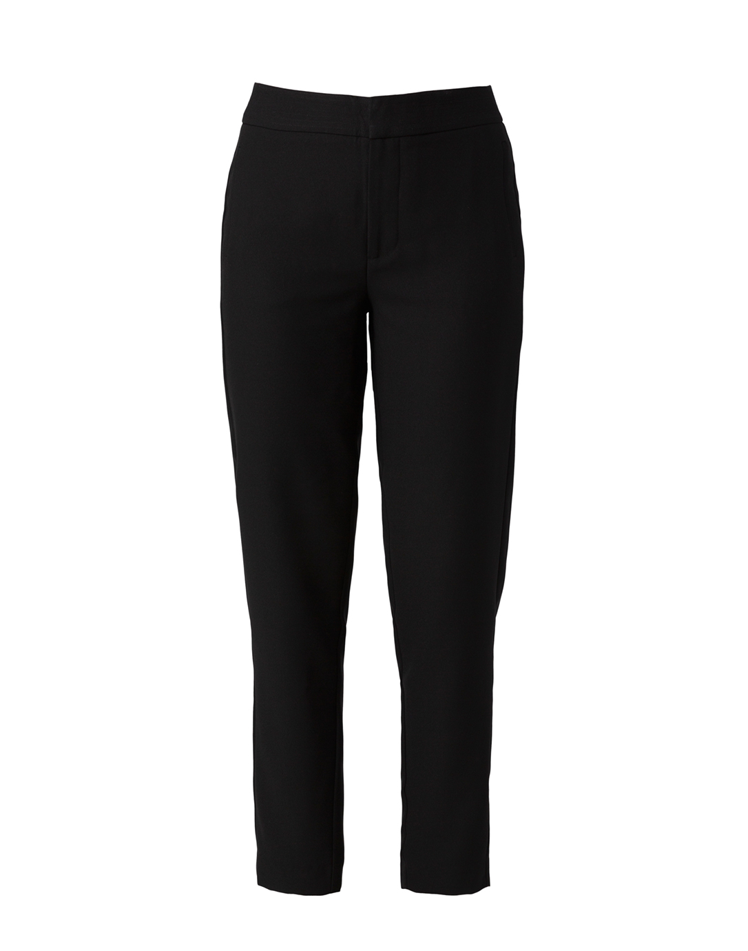 black stretch ankle pants