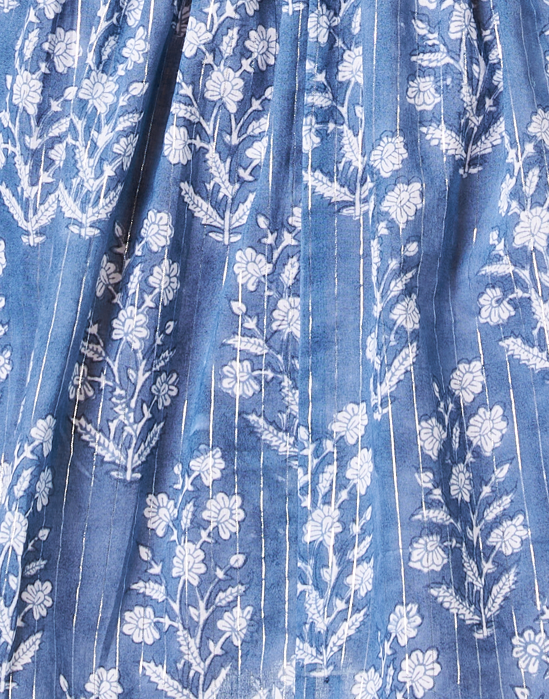 Blue and White Print Cotton Dress Juliet Dunn