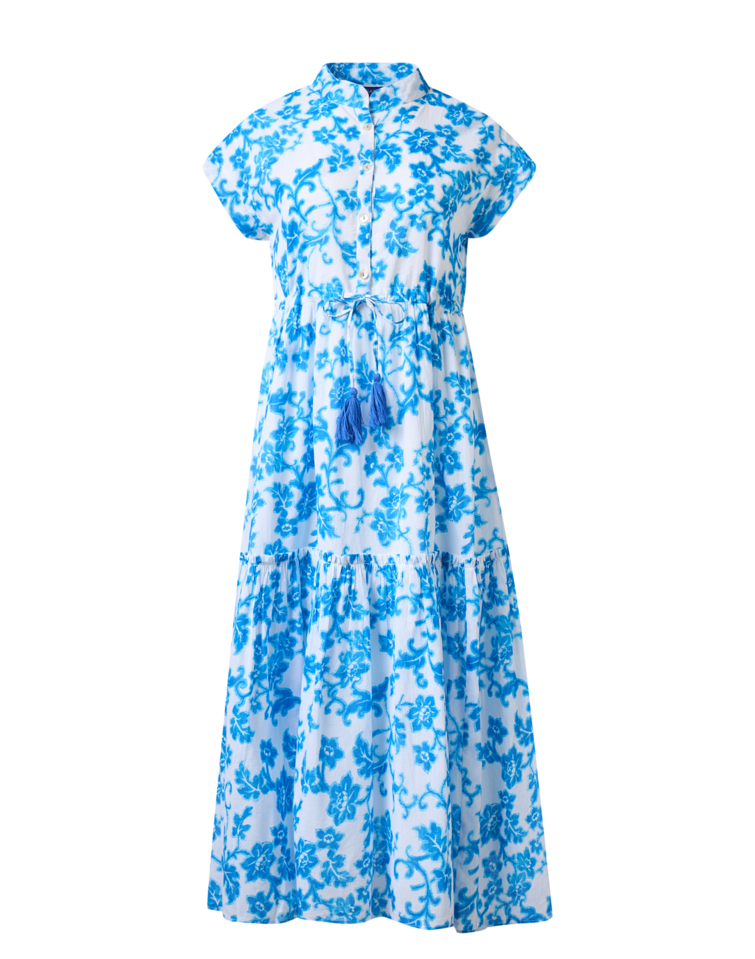 Mumi Blue Print Cotton Dress | Ro's Garden