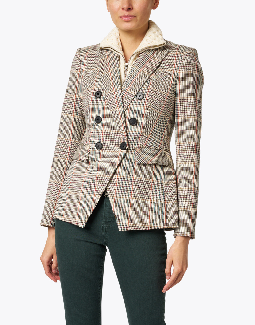veronica beard miller jacket plaid