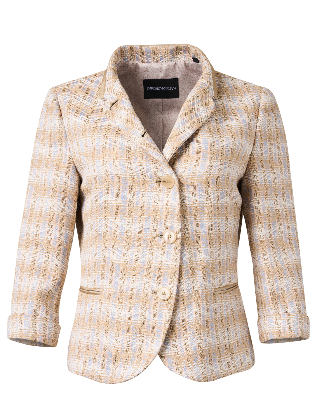 Beige Tweed Jacket | Emporio Armani
