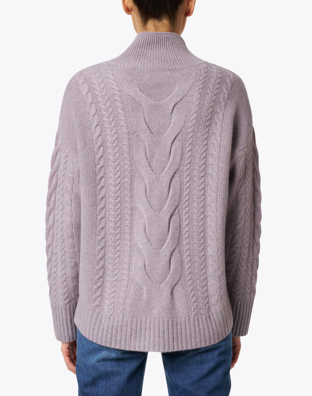 Opal Lavender Cashmere Cable Knit Sweater | Repeat Cashmere | Halsbrook