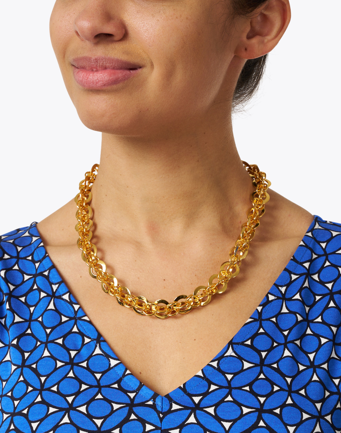 Gold Circular Rounded Chain Link 