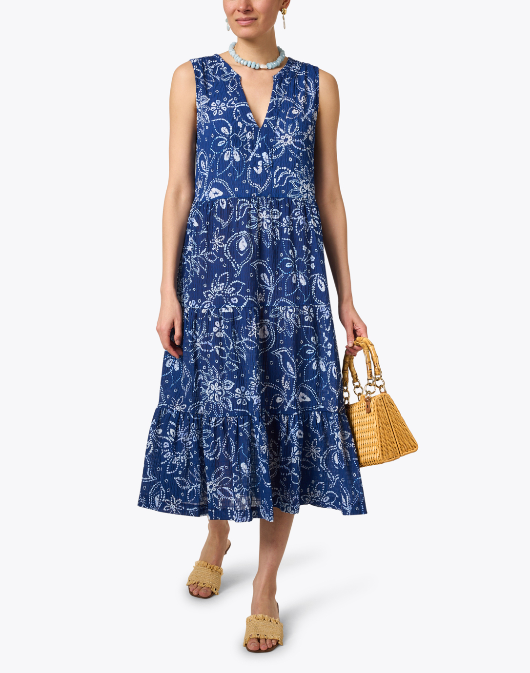 Elliott Lauren Midi Gauze dress w/short sleeves