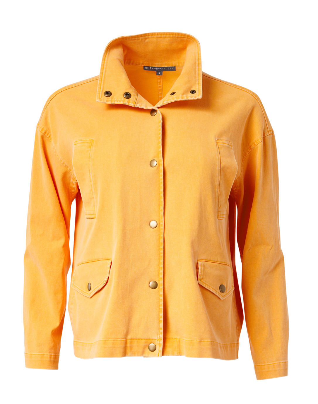 Orange Stretch Cotton Jacket | Elliott Lauren | Halsbrook