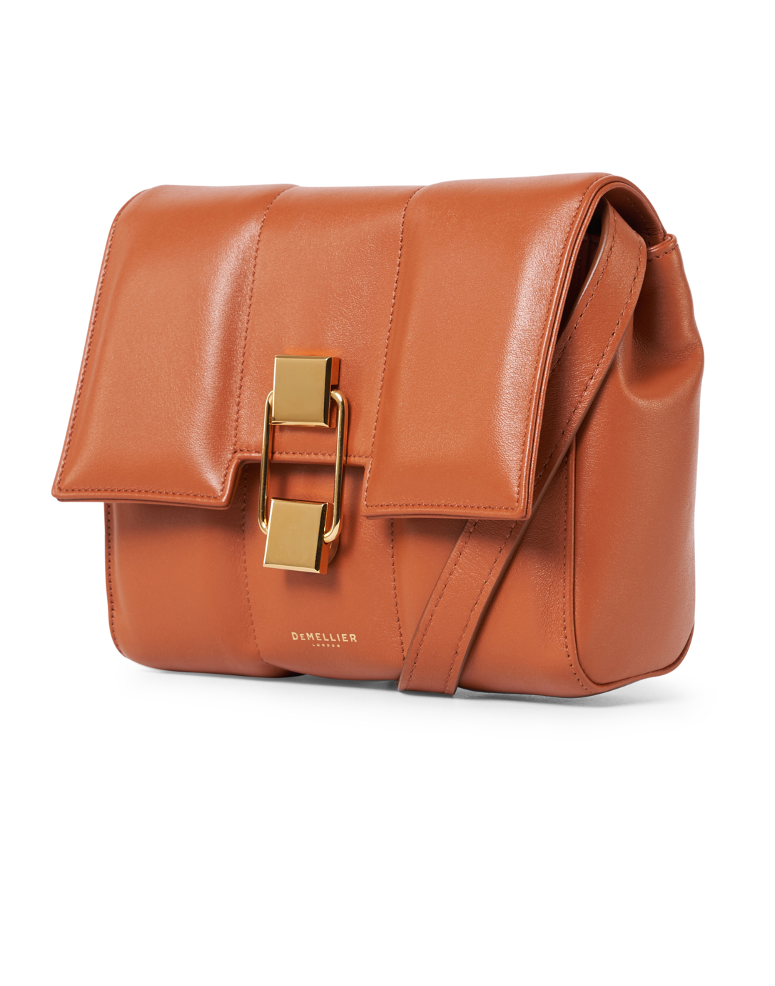 Mini Alexandria Deep Tan Smooth Leather Crossbody Bag | DeMellier ...