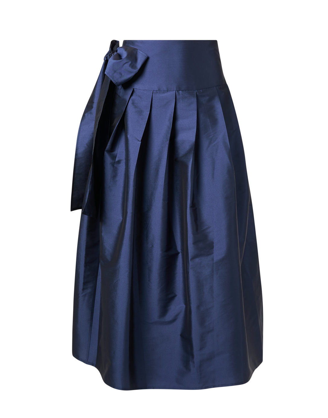 Navy Taffeta Wrap Skirt | Connie Roberson