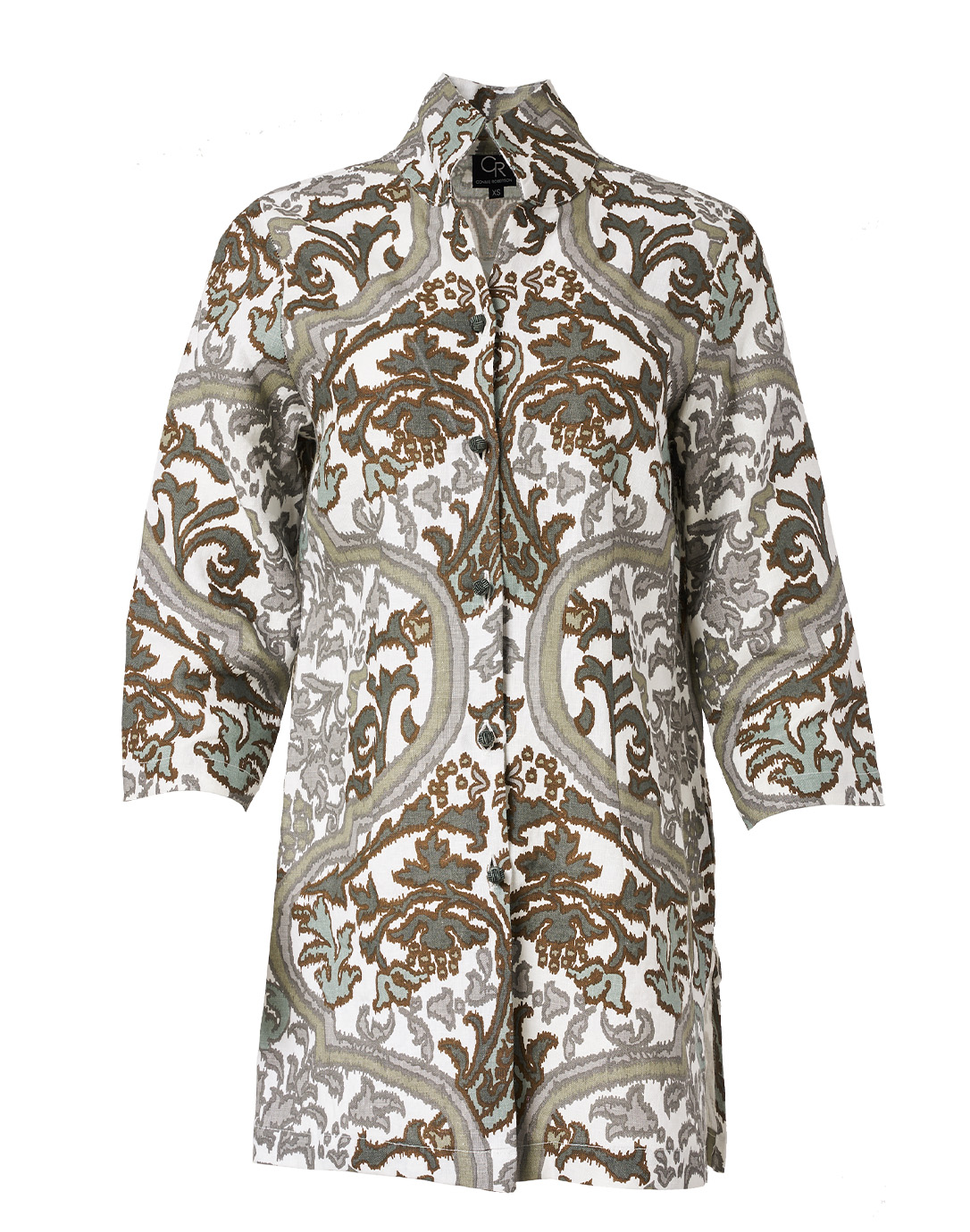Rita Taupe Verona Printed Linen Jacket | Connie Roberson | Halsbrook