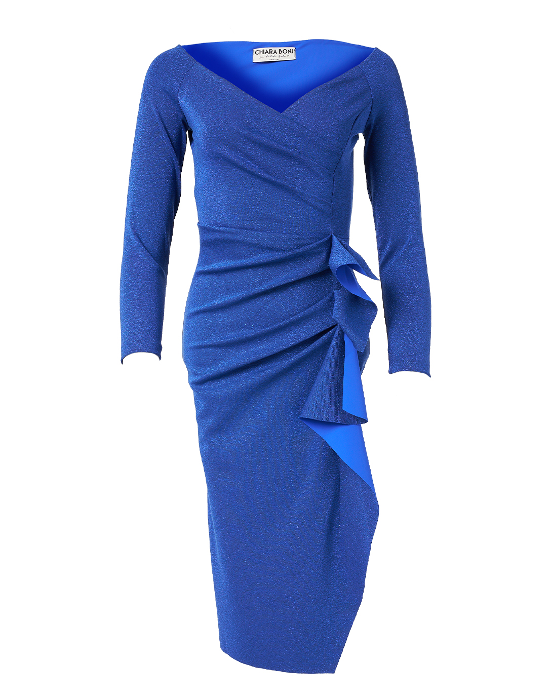 Silveria Cobalt Blue Lurex Stretch Dress | Chiara Boni La Petite Robe ...