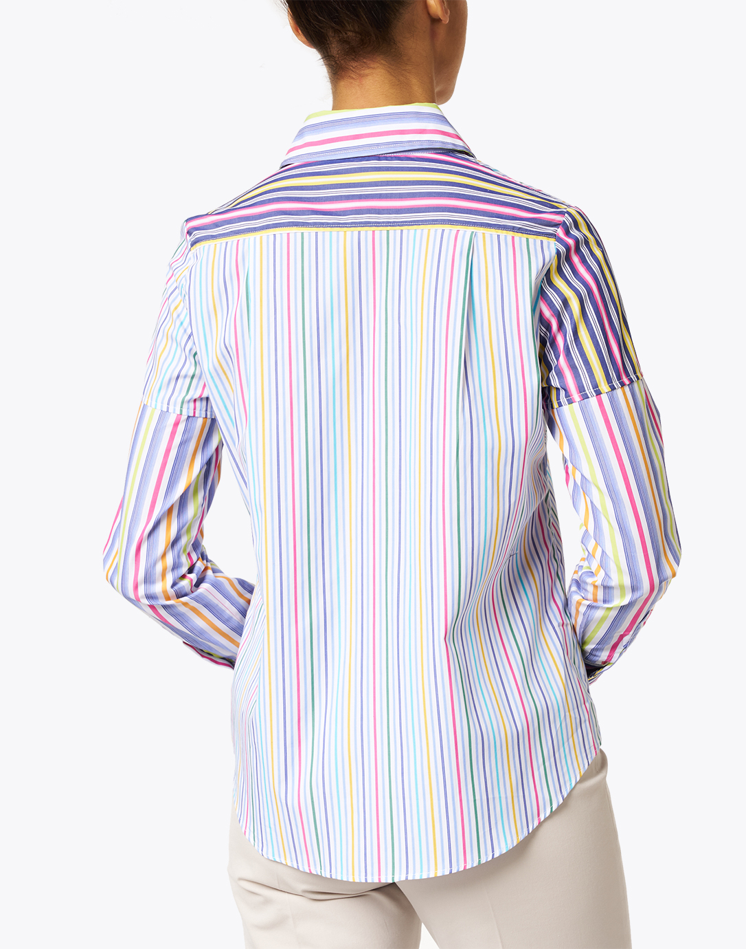 Mafalda Multicolored Striped Cotton Shirt | Vilagallo | Halsbrook