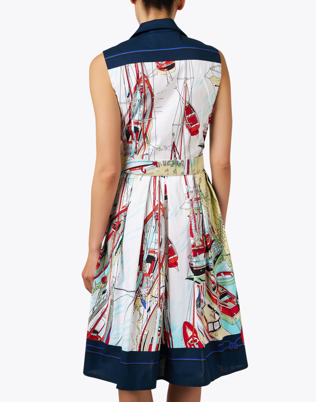 Audrey Multi Boat Print Dress | Samantha Sung