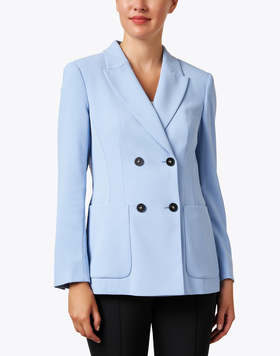 Light Blue Double Breasted Blazer | Marc Cain