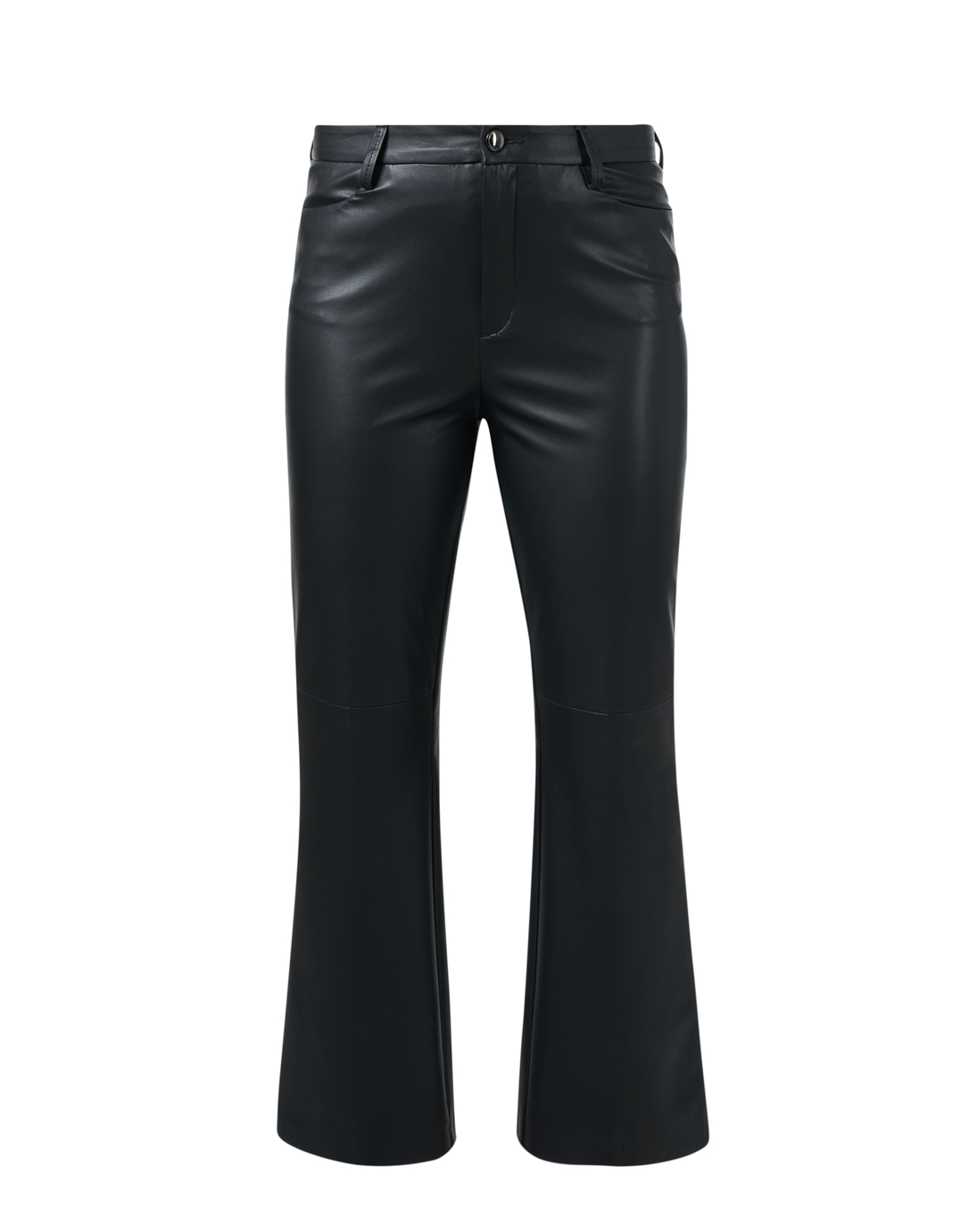 Staying Trendy Faux Leather Flare Pants (Black)