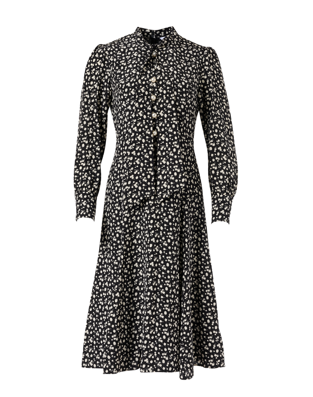 Mortimer Black and White Silk Dress | L 