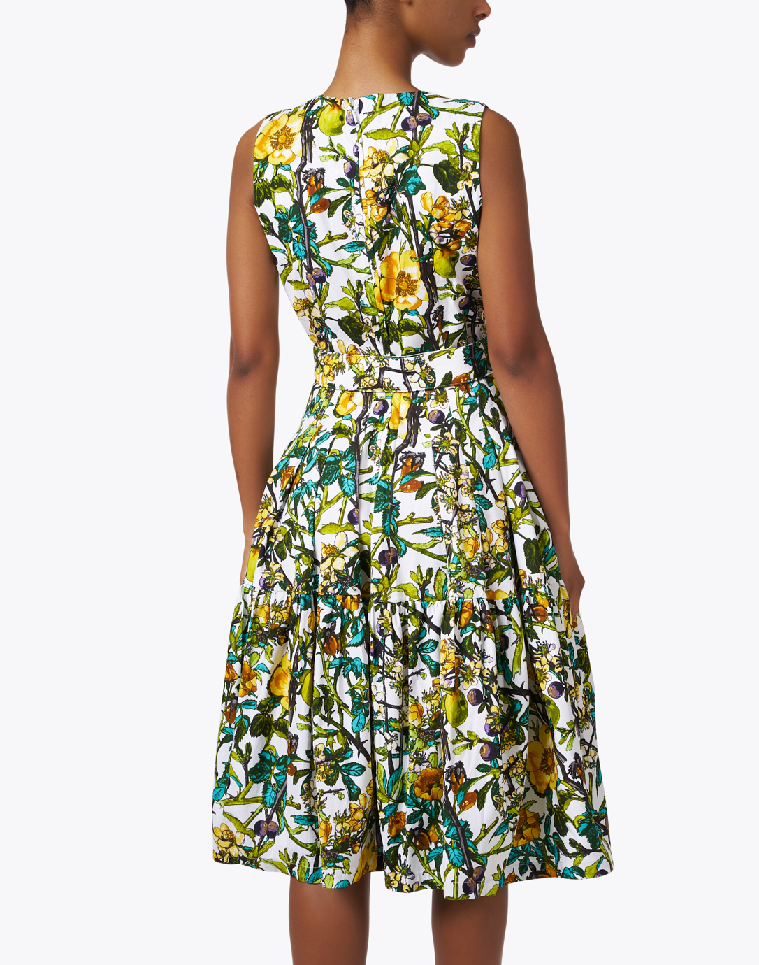 Rose Yellow Multi Print Cotton Dress | Samantha Sung