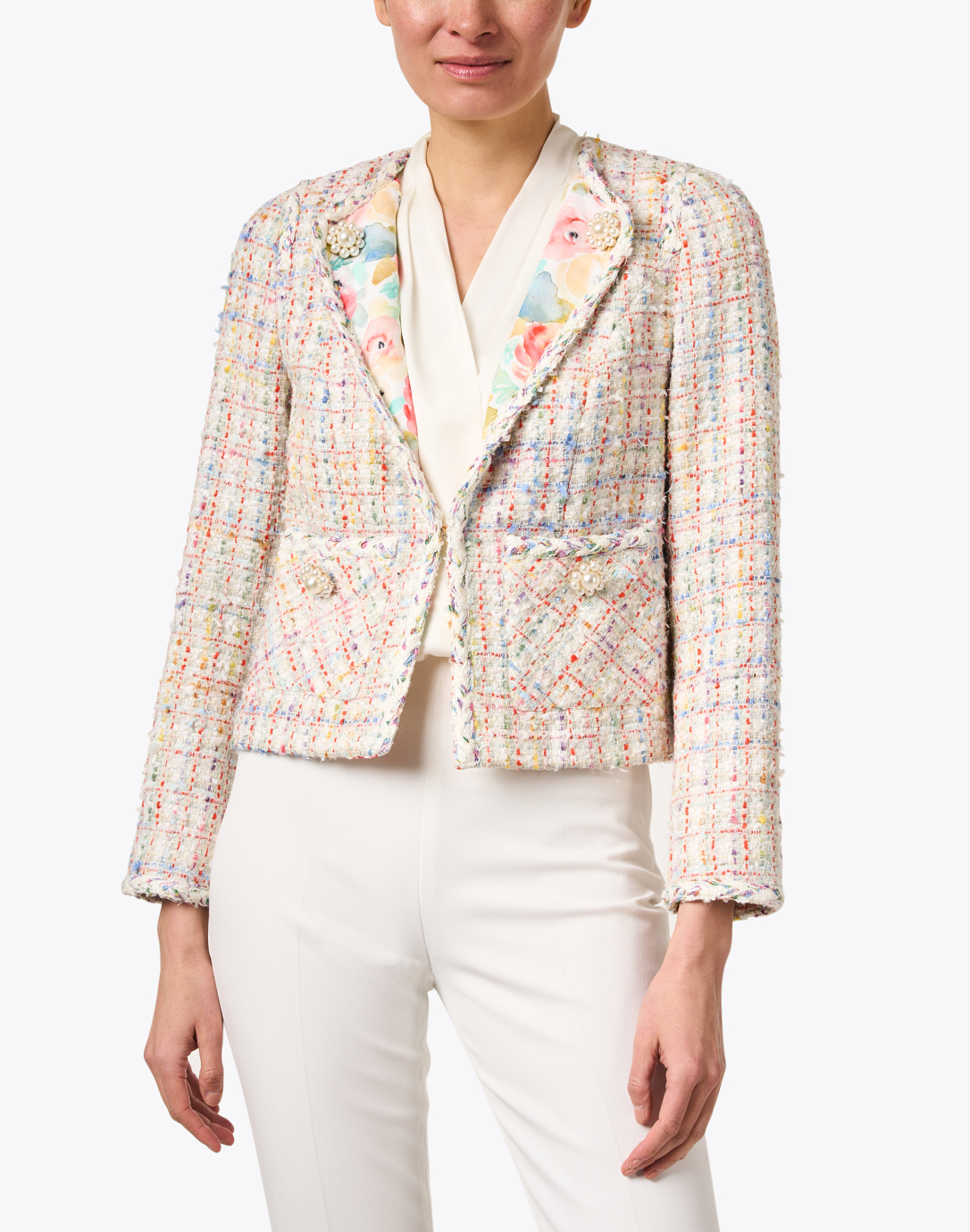 EDWARD ACHOUR tweed tailored jacket-