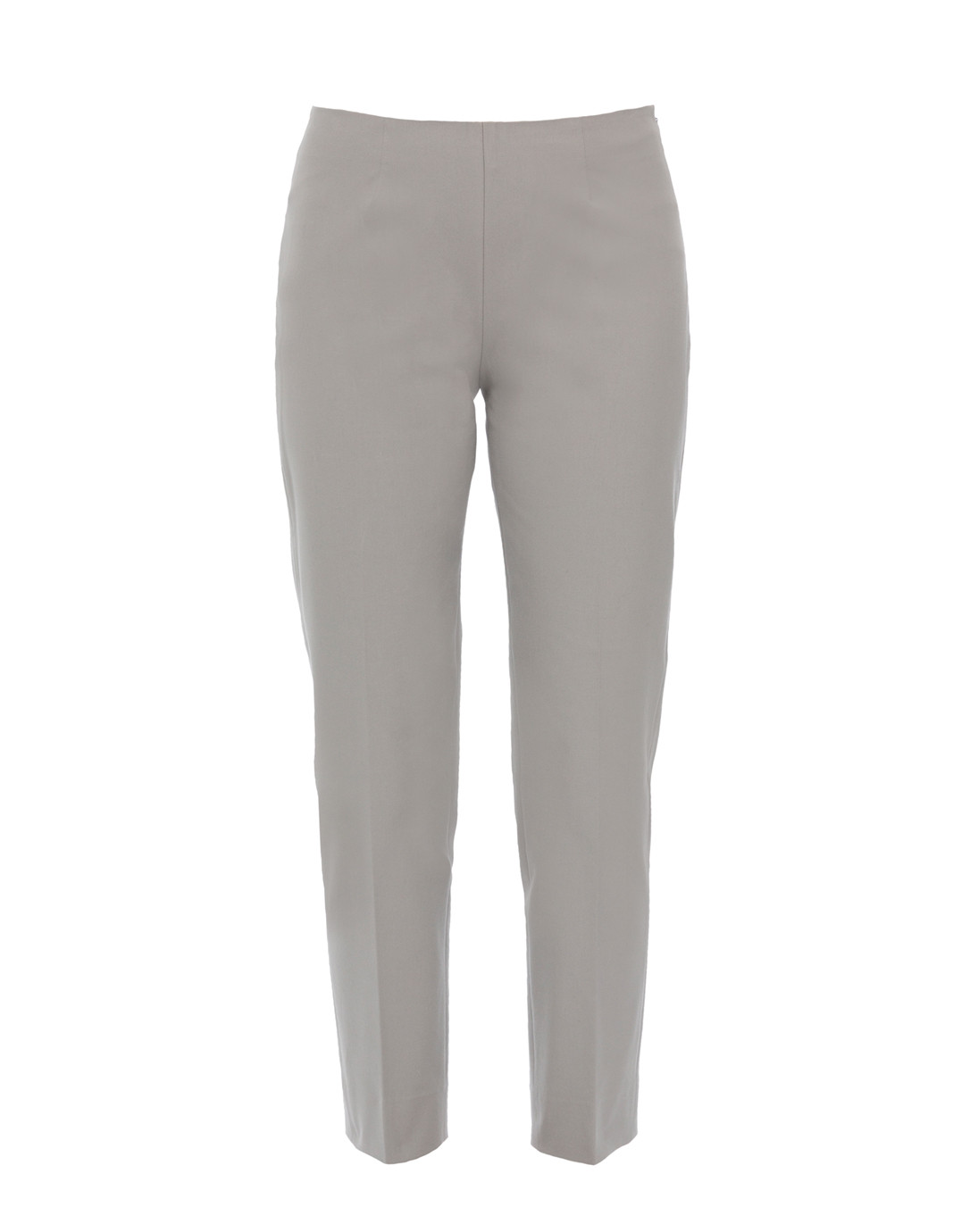 Monia Pale Grey Stretch Cotton Pant | Piazza Sempione