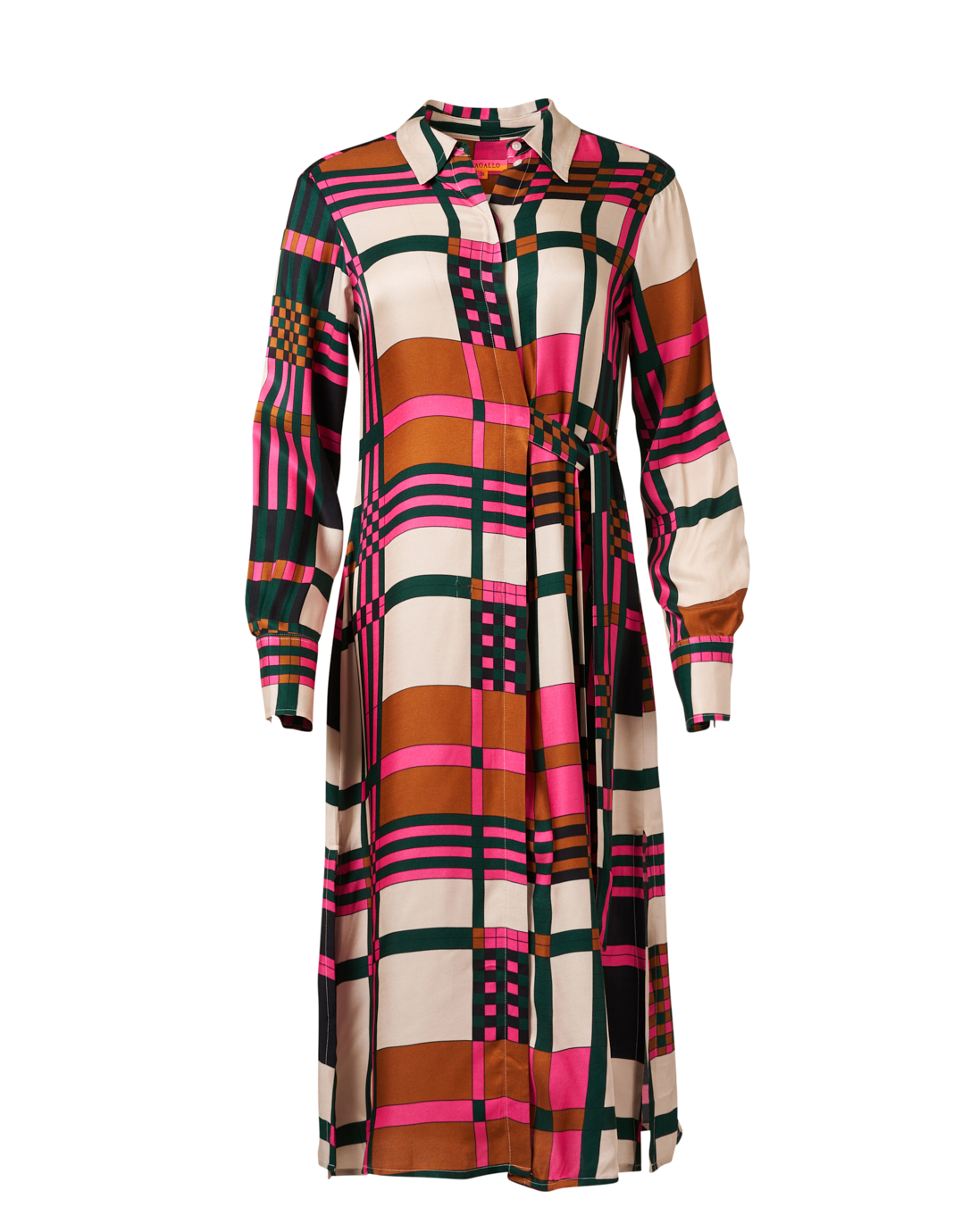 Esther Multi Plaid Wrap Shirt Dress