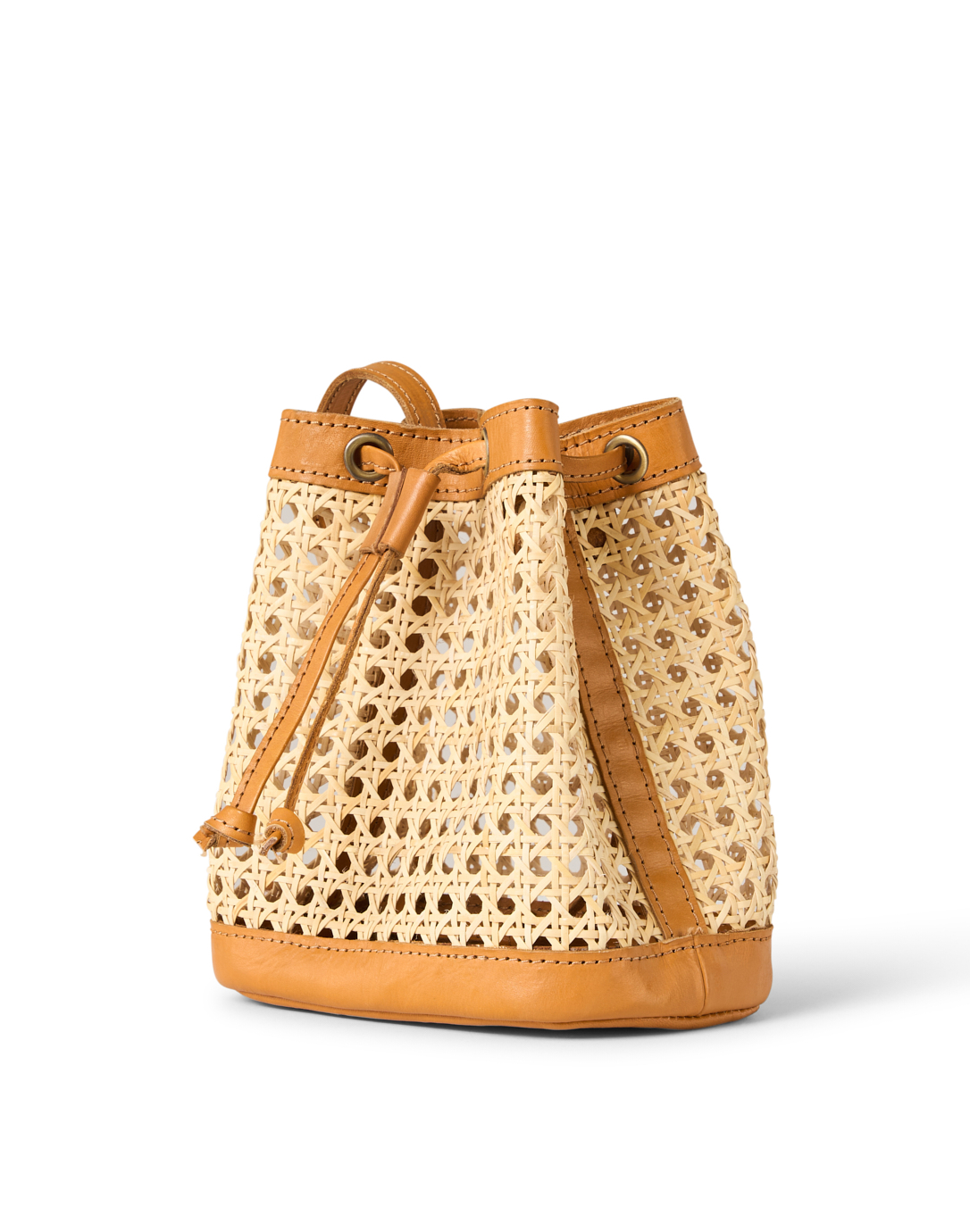 Women's Woven Bucket Handbag