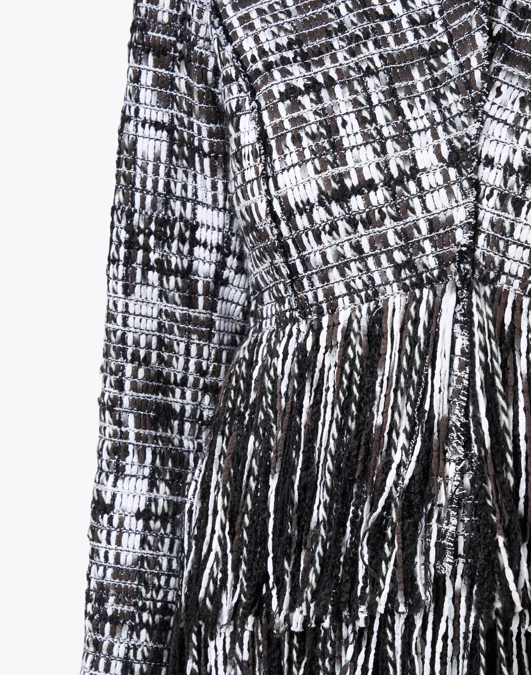 Black and White Tweed Fringe Jacket | Jason Wu Collection