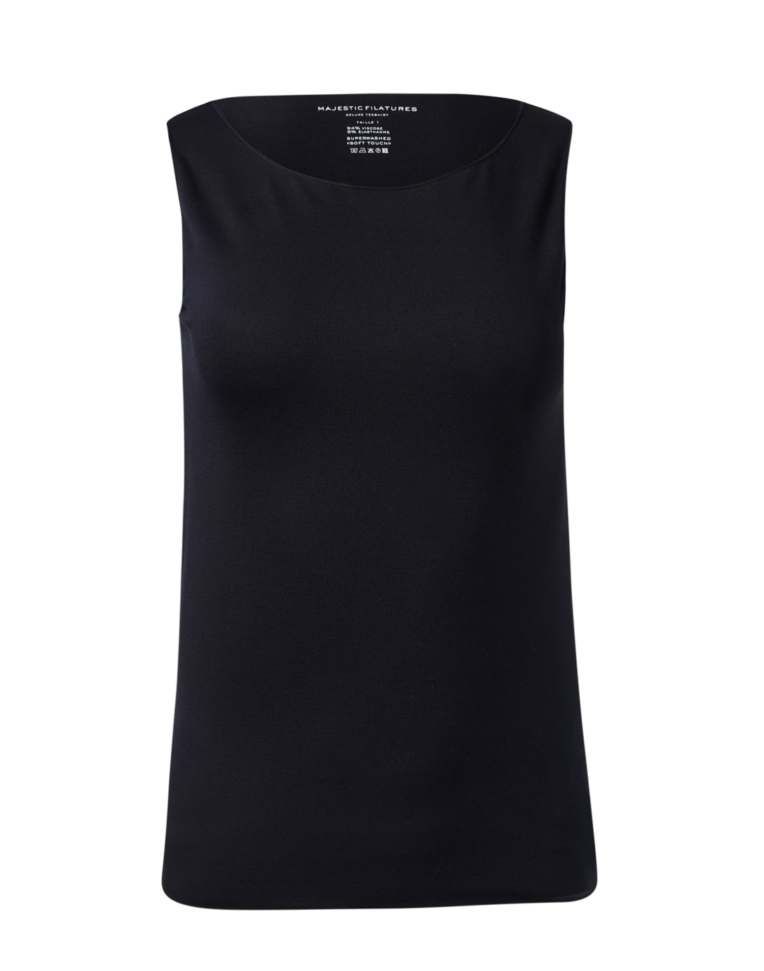Eileen Fisher Black Silk Blend Velvet Sleeveless Scoop Neck Tank Top Size  Medium