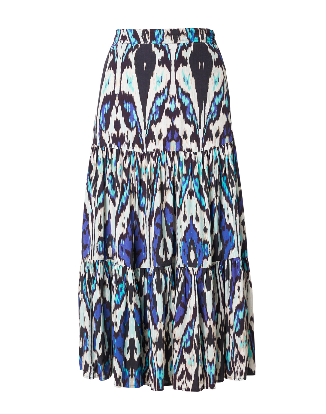 Camille Blue Ikat Midi Skirt | Figue