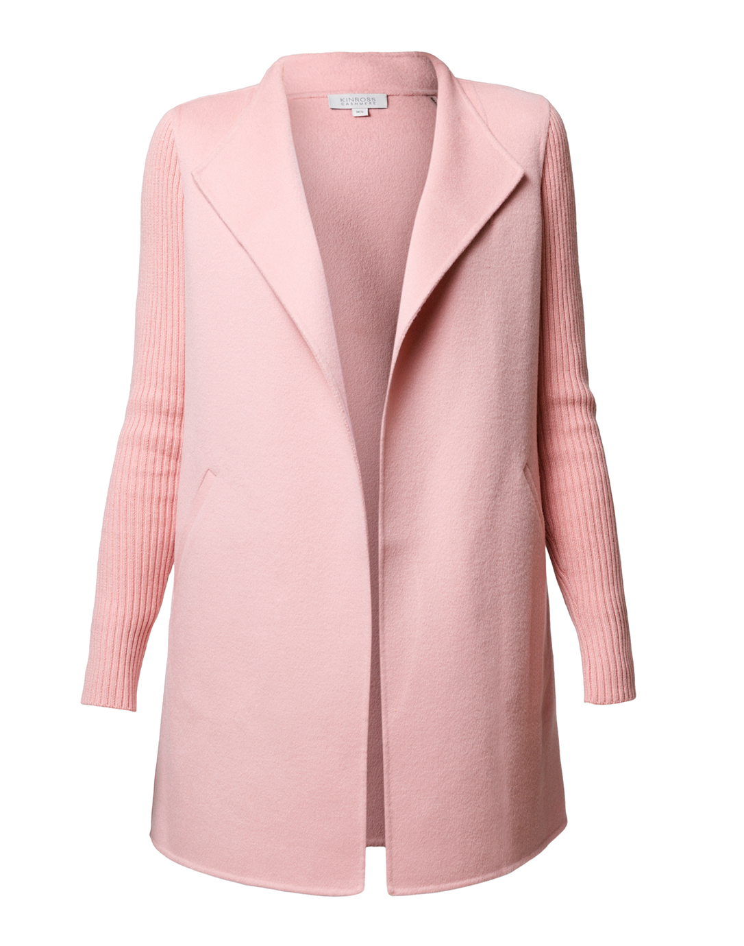 Pink Wool Cashmere Coat | Kinross | Halsbrook