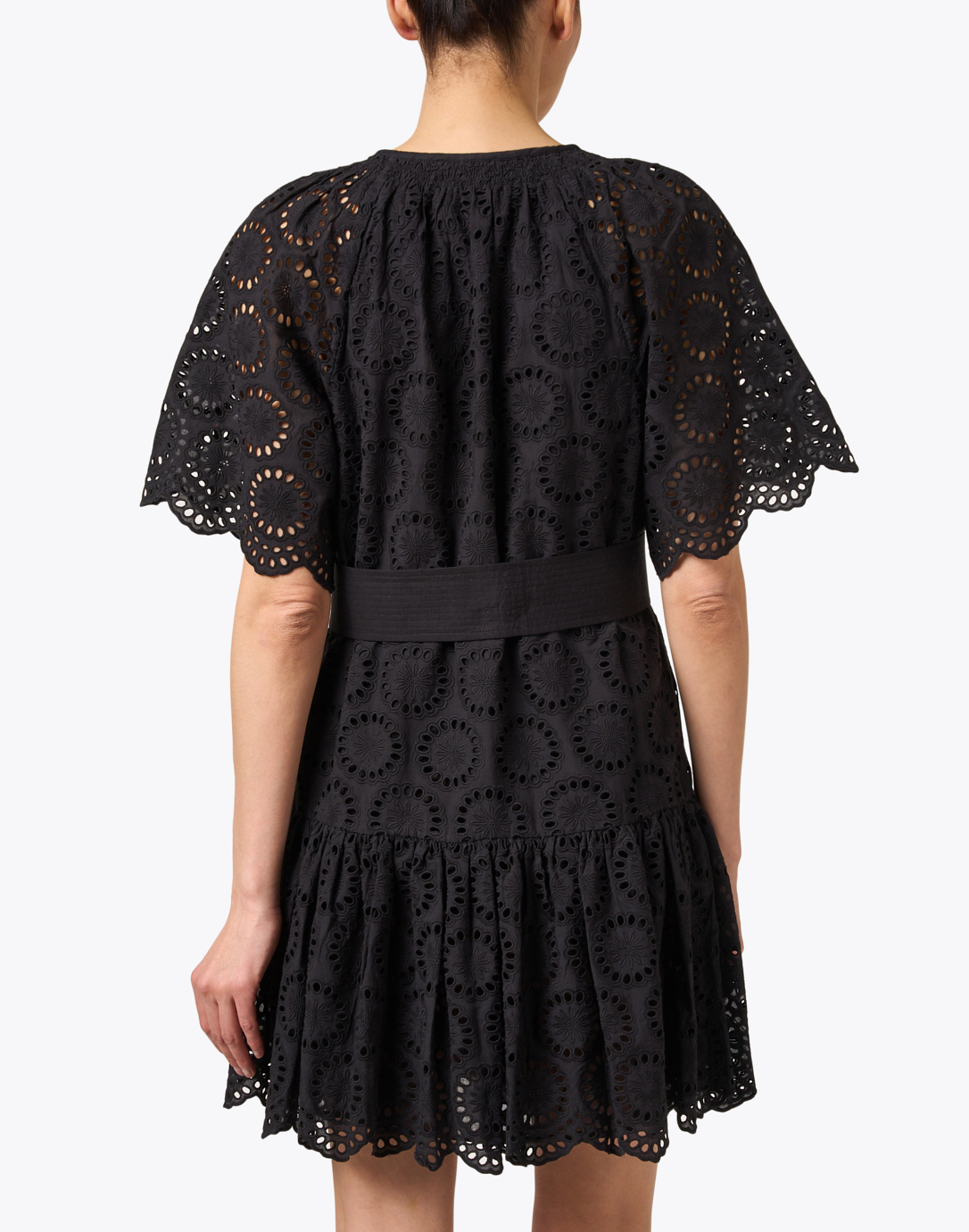 Paisley Floral Stretch Lace - Black - Fabric by the Yard