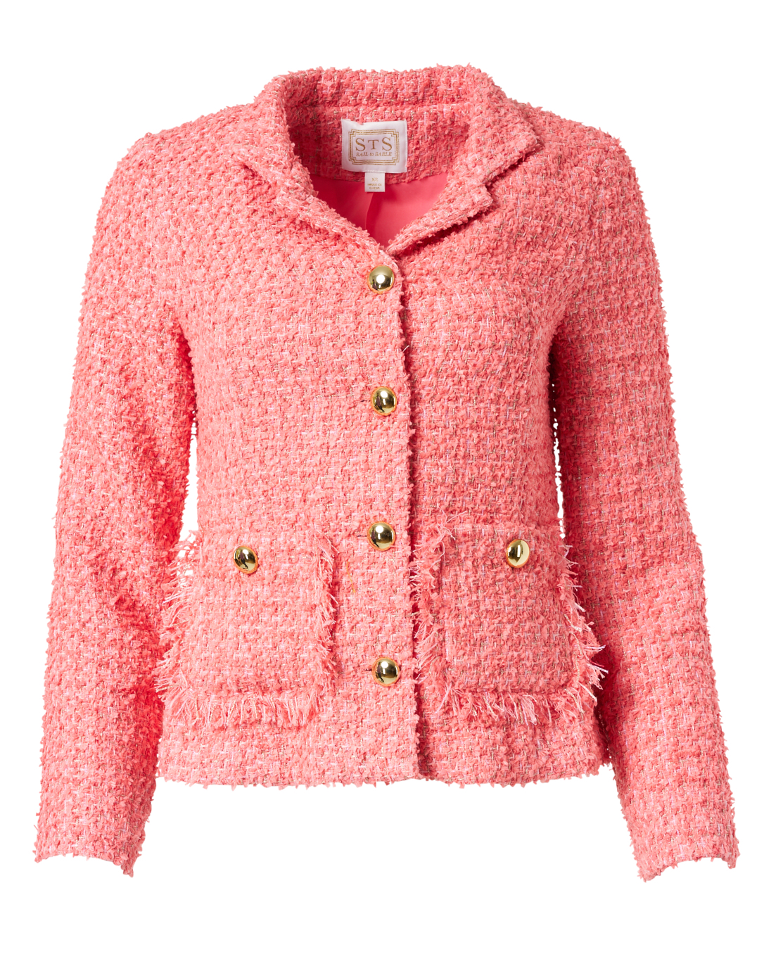 Pink Tweed Button-Up Jacket | Sail to Sable | Halsbrook
