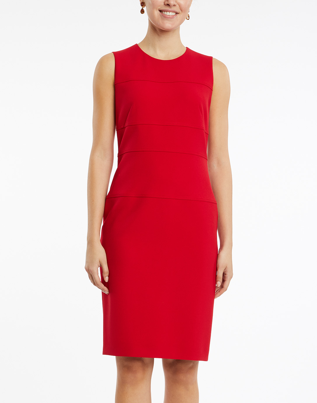 Dacriba Red Stretch Sheath Dress | BOSS 