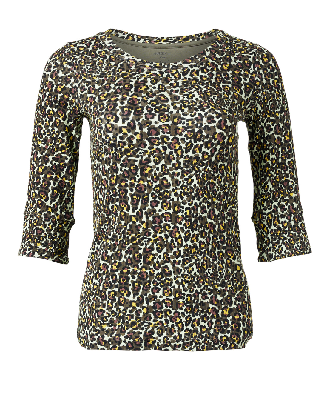 yellow and black leopard print top