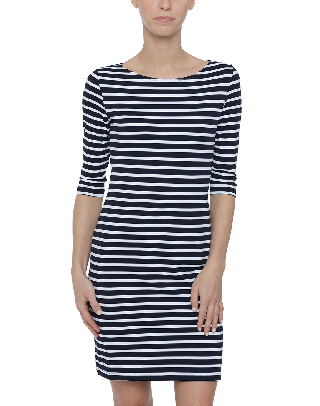 Propriano Navy and White Striped Dress ...