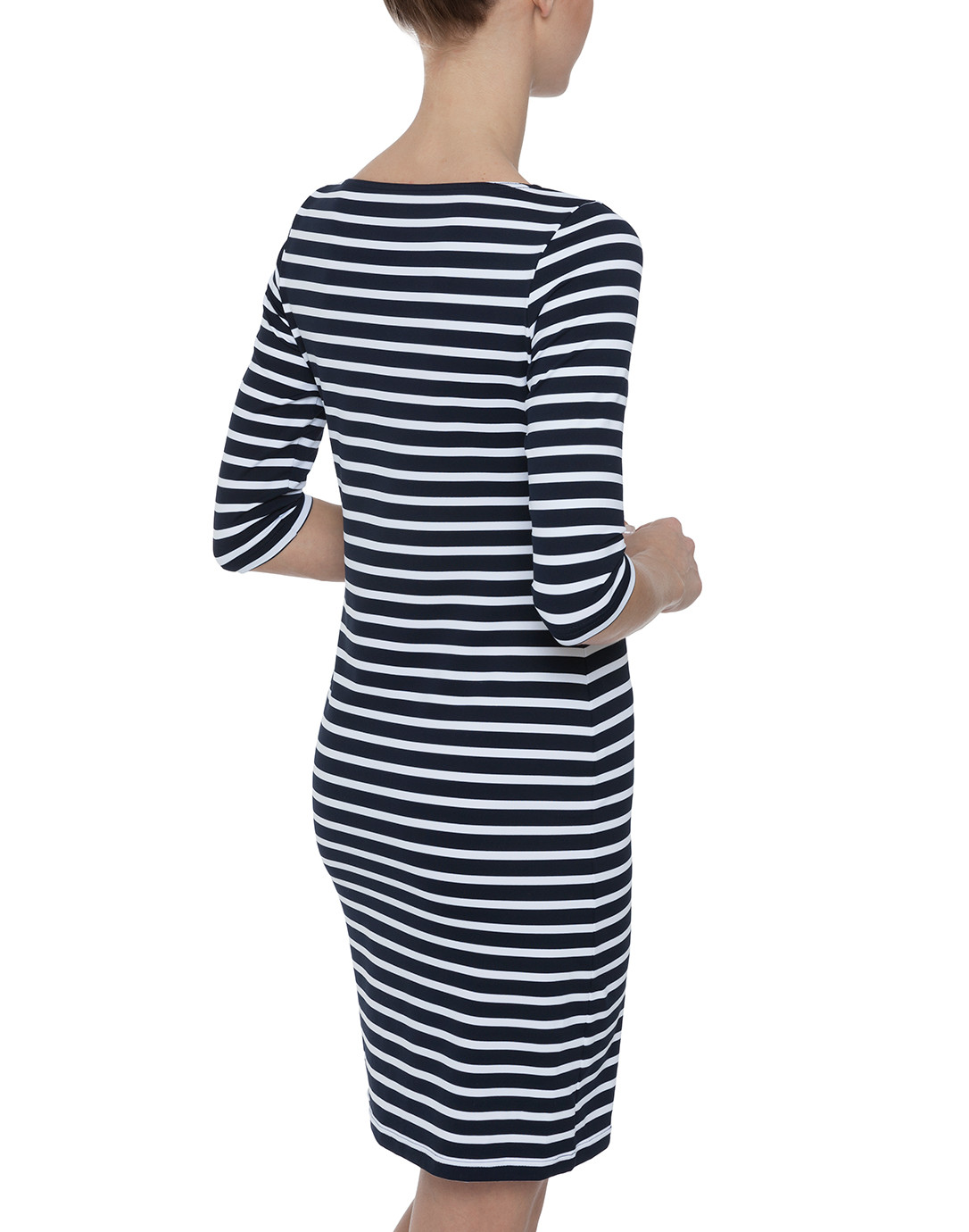 Propriano Navy and White Striped Dress ...
